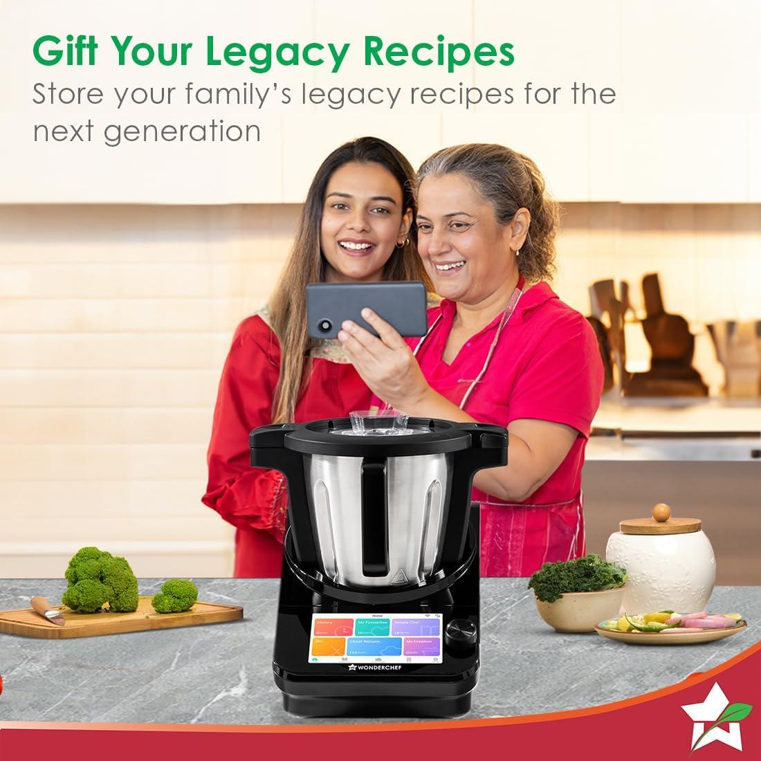 Wonderchef Chef Magic | All-in-One Kitchen Robot for Indian & International Cuisine | Automatic Chopping, Sautéing, Stirring, Kneading... | Mobile App | Recipes by Chef Sanjeev Kapoor | 2 Yr Warranty