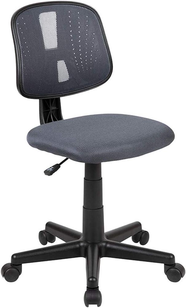 Flash Furniture Flash Fundamentals Mid-Back Gray Mesh Swivel Task Office Chair with Pivot Back