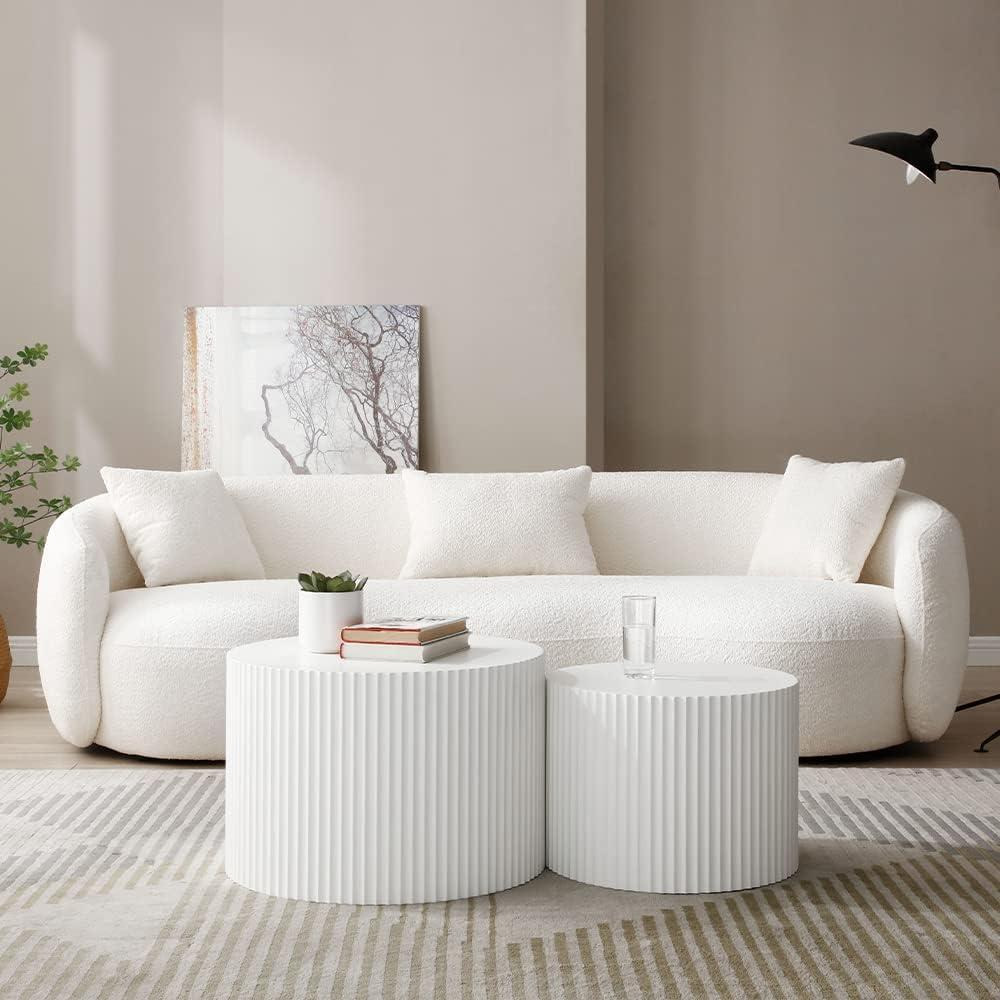 Hokku Designs Blayne 23.62" Round Nesting Coffee Table (2-Pieces)
