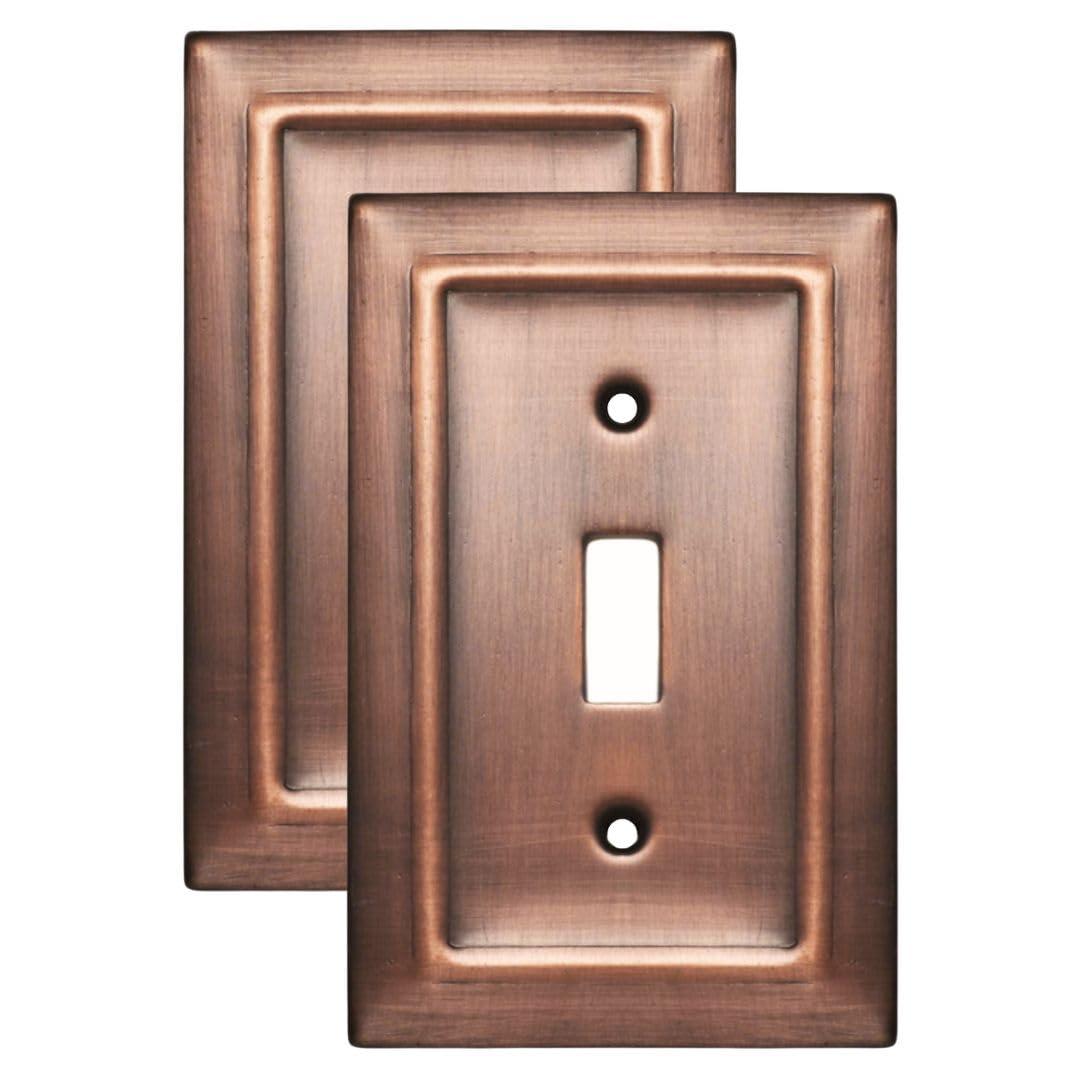 Monarch Abode Architectural 1-Gang Toggle Light Switch Standard Wall Plate (Set of 2)