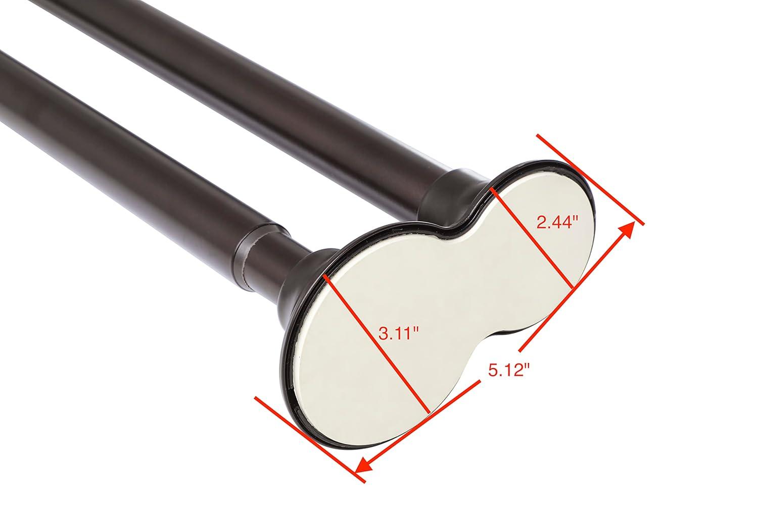 Utopia Alley 72'' Straight Tension Shower Curtain Rod & Hook Set