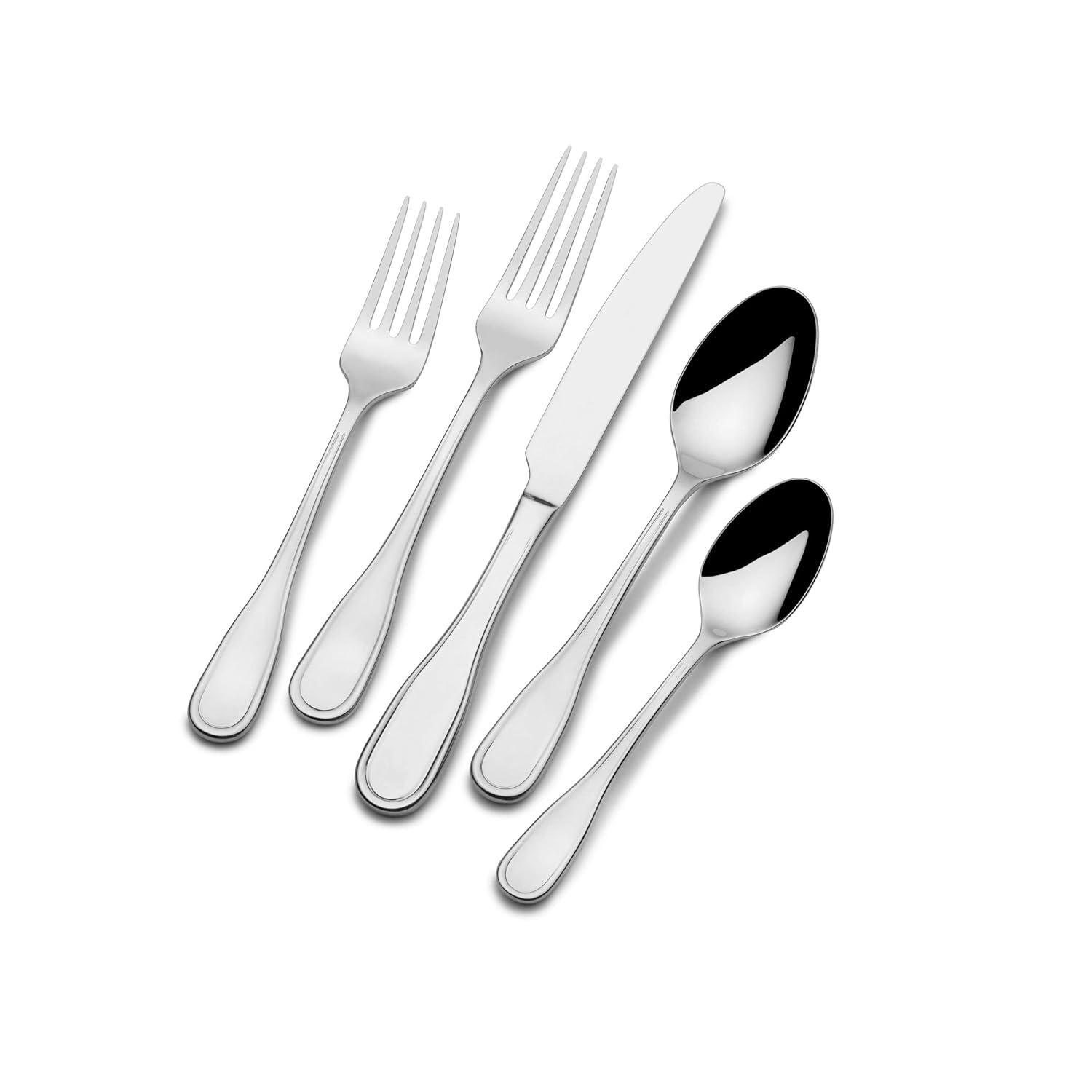 Fitz and Floyd Fitz and Floyd Everyday Bistro Classic Silverware 45piece service for eight, Gray