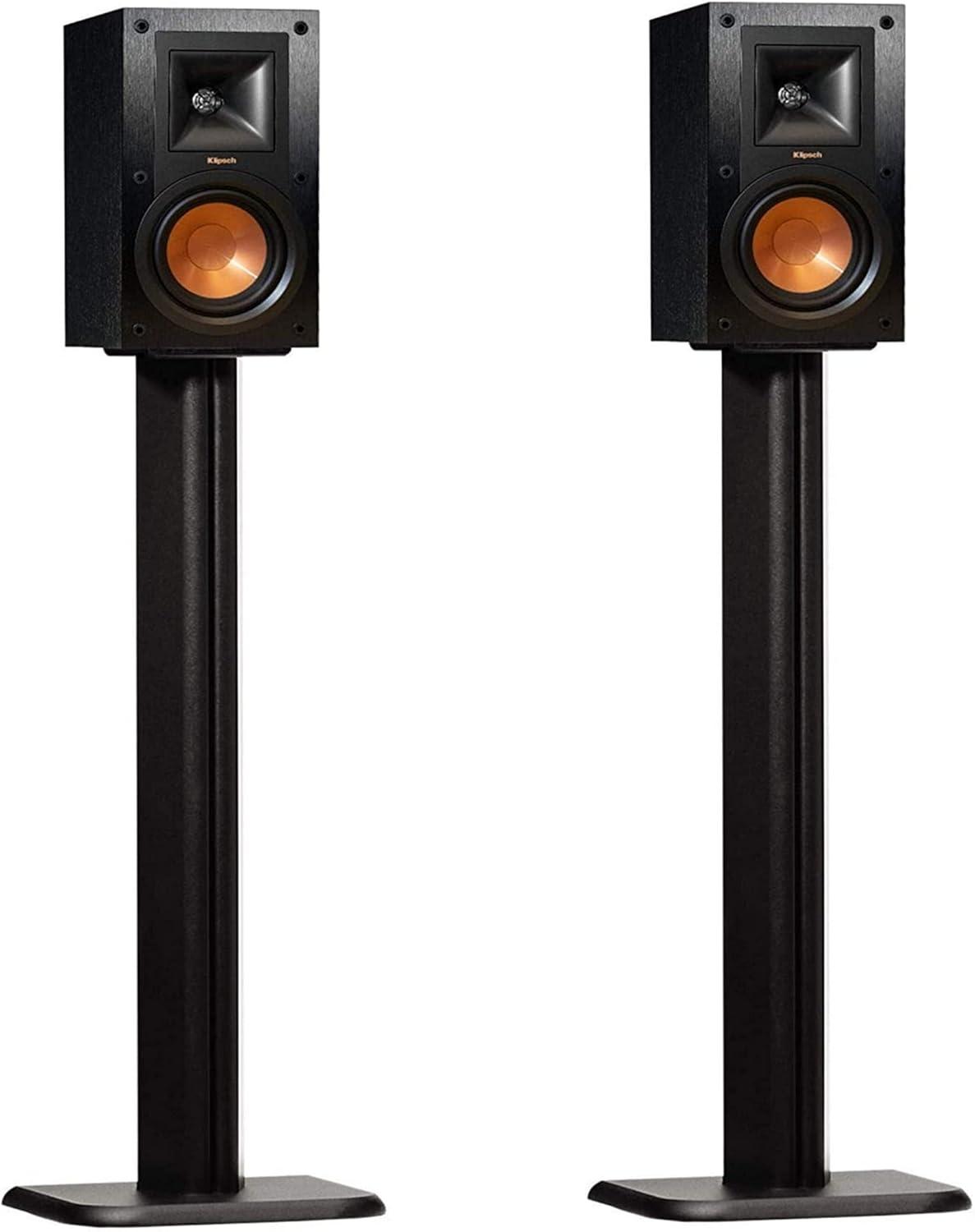 ECHOGEAR Universal Speaker Stands Pair, Works with a Range of Bookshelf Speakers and Studio Speakers, 2-Pack