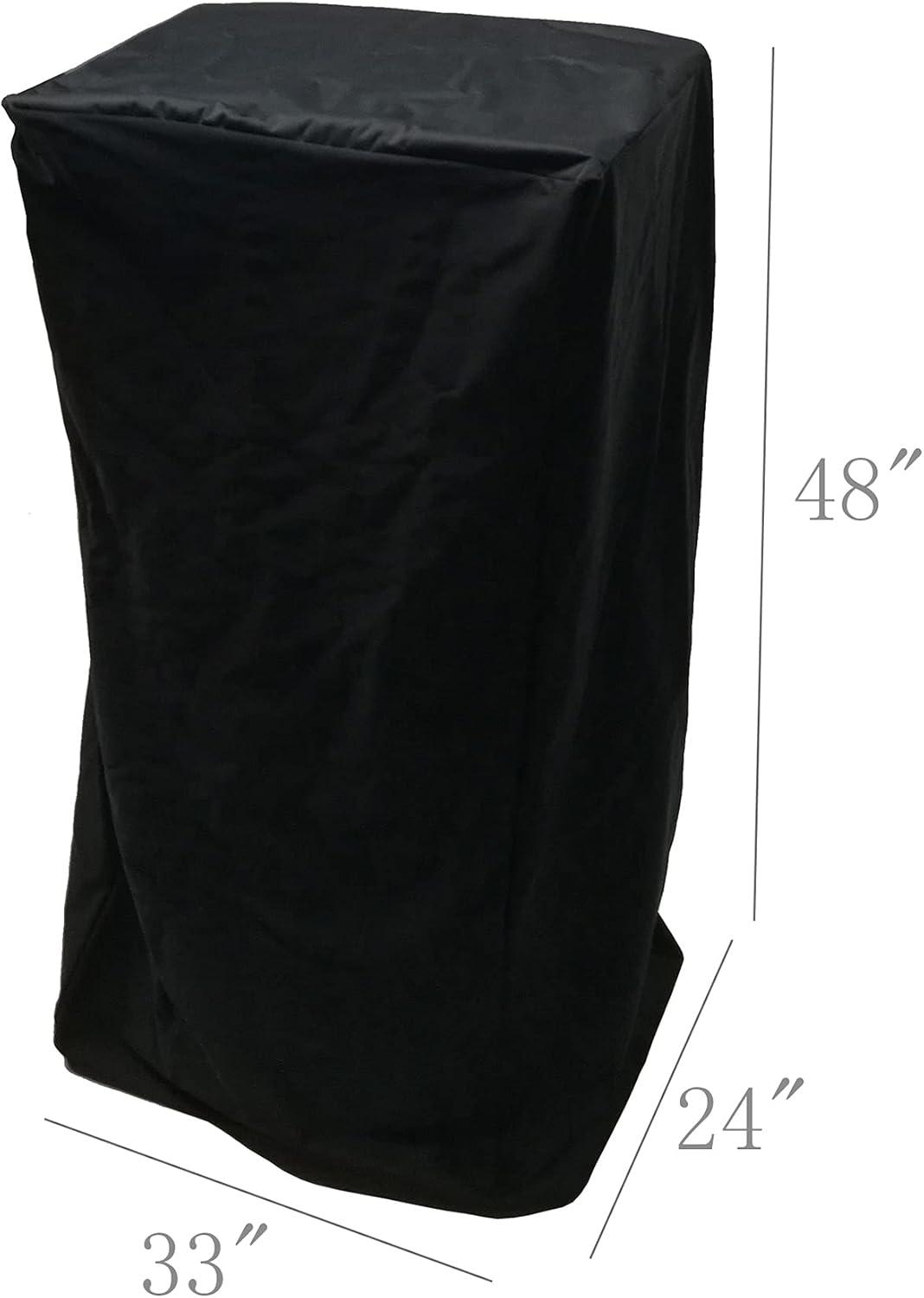 Black Polyester Podium Protective Cover 33"W x 48"H x 24"D