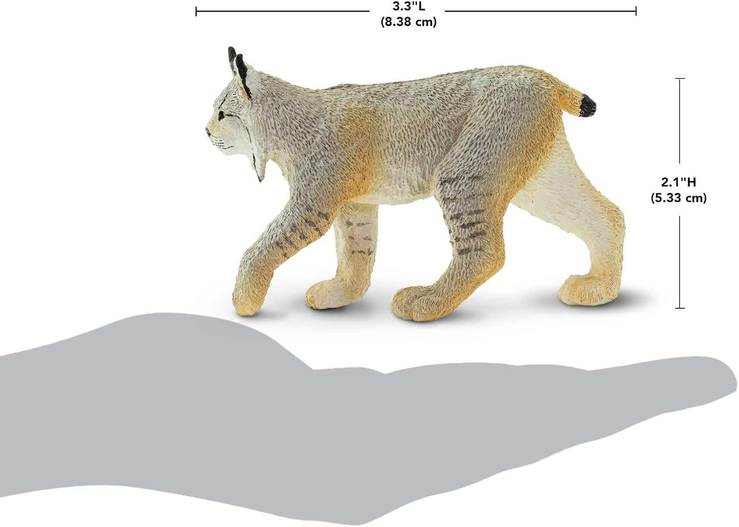 Safari Ltd. Lynx Figurine - Lifelike 3.5" Model Figure - Educational Toy for Boys, Girls, and Kids Ages 3+