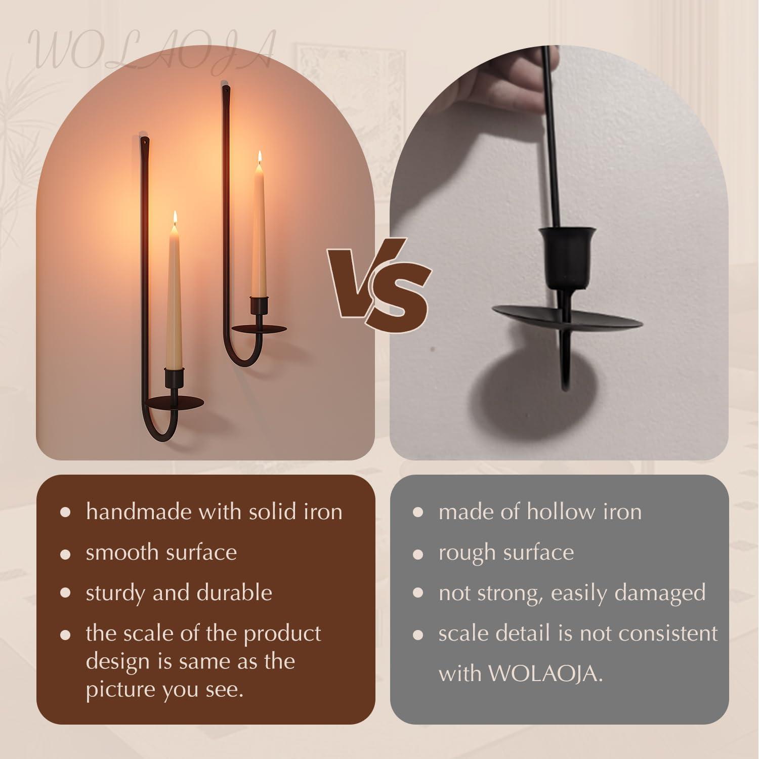 Metal Wall Candle Sconce Holder Set Of 2