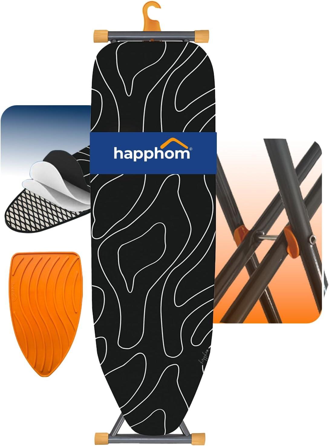 happhom 12 x 30 Tabletop Ironing Board Cover with Elasticized Edges, Fits Small, Table Top and Mini Boards