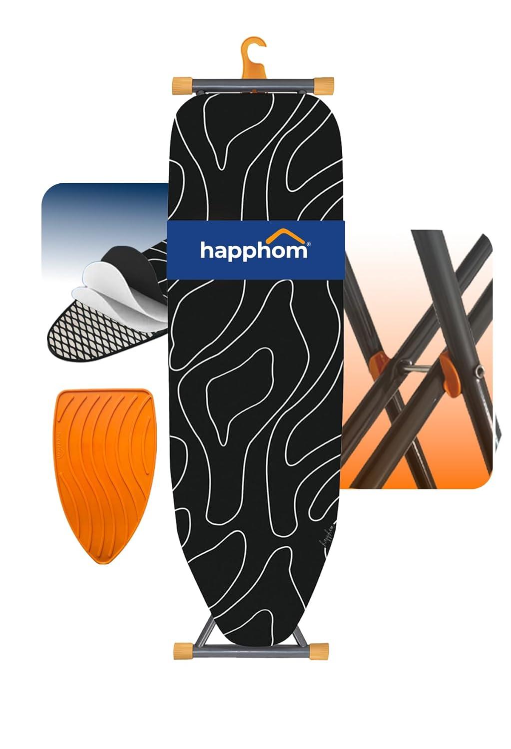 happhom 12 x 30 Tabletop Ironing Board Cover with Elasticized Edges, Fits Small, Table Top and Mini Boards