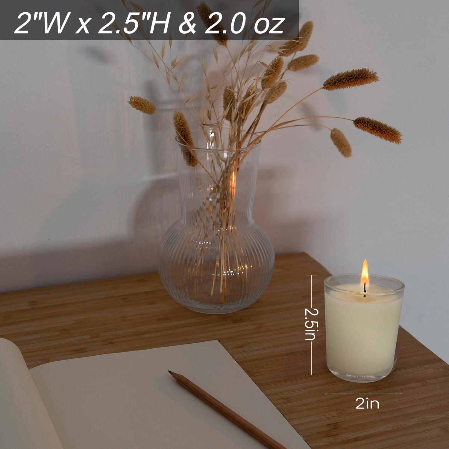 The Party Aisle™ Stonebriar Unscented Votive Candle with Glass Holder (Set of 48)