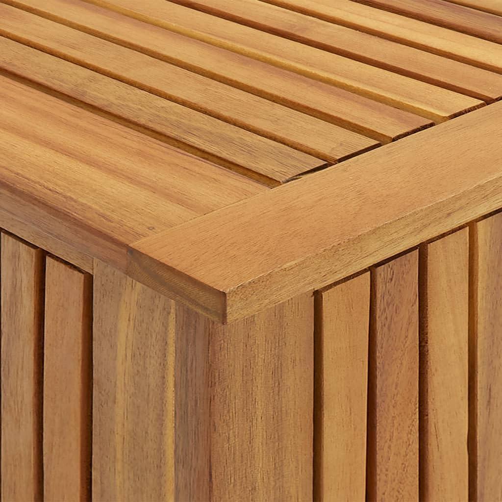 vidaXL Patio Storage Box Cushion and Blanket Outdoor Garden Solid Wood Acacia