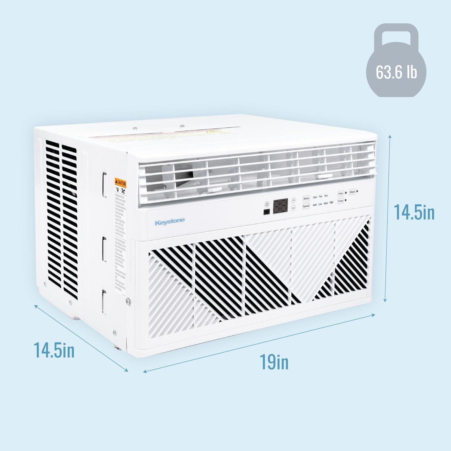 Keystone 10,000 BTU White Window Air Conditioner with Remote