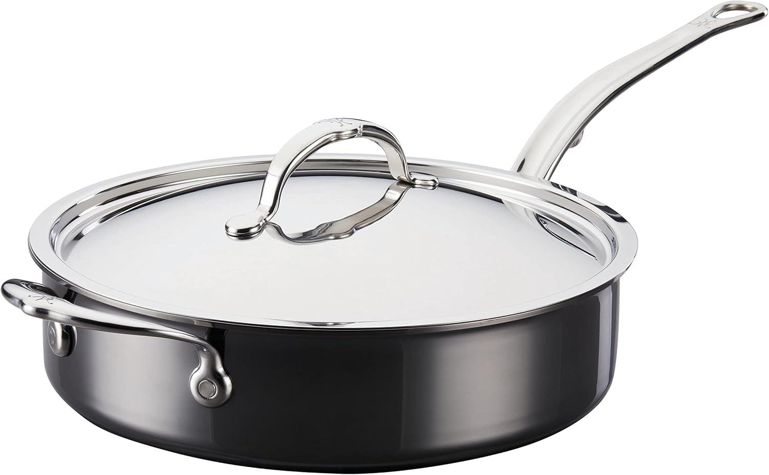 Hestan 3.5 Quart Black Aluminum Stainless Steel Sauté Pan