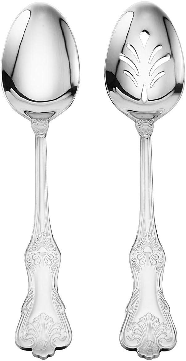 Wallace Wallace Hotel Lux 77-Piece 18/10 Stainless Steel Flatware Set, Silver, Service for 12