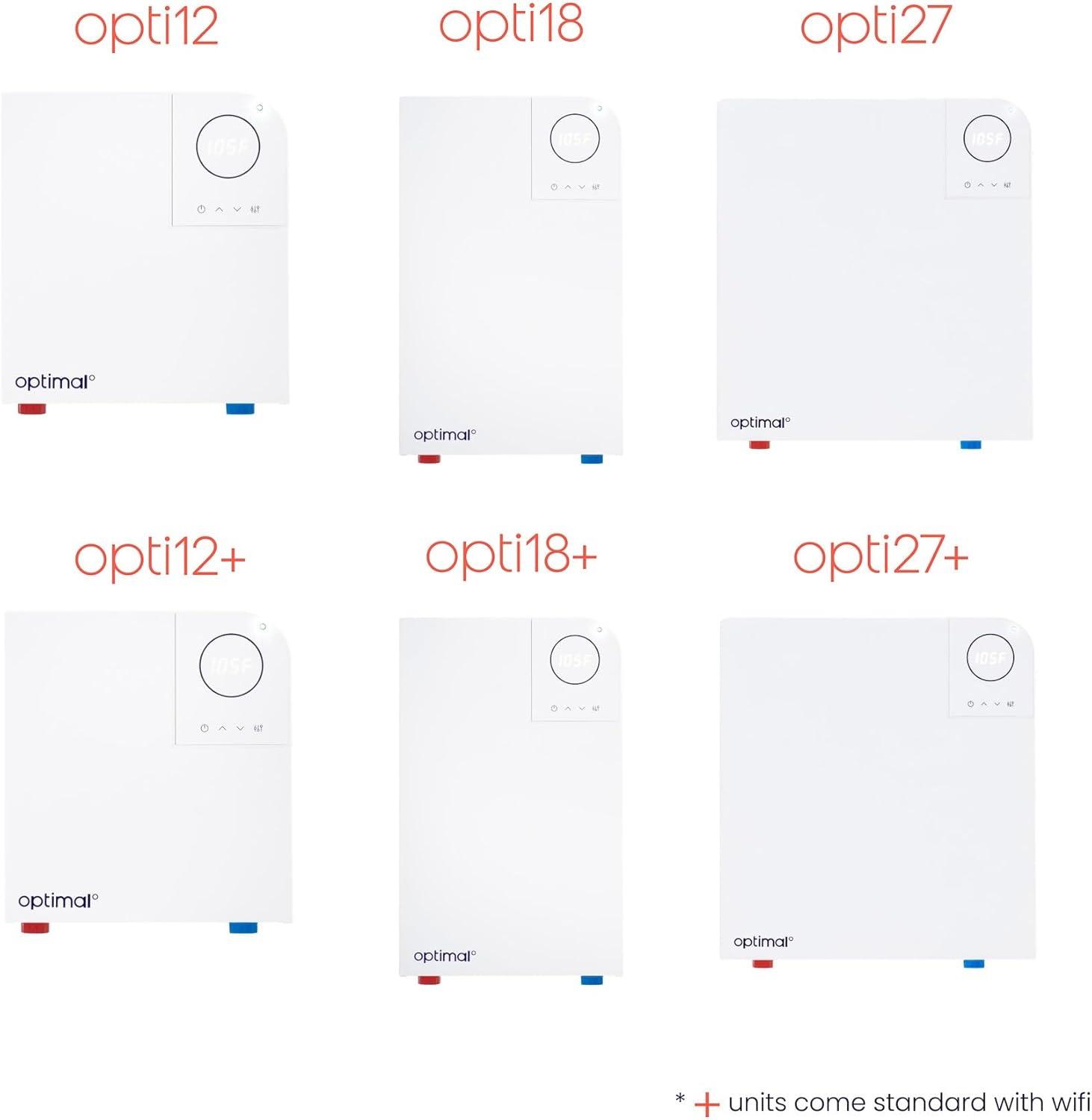 Optimal Calentador de Agua Eléctrico Inteligente sin Tanque de 12kw 2,5 GPM / Opti 12