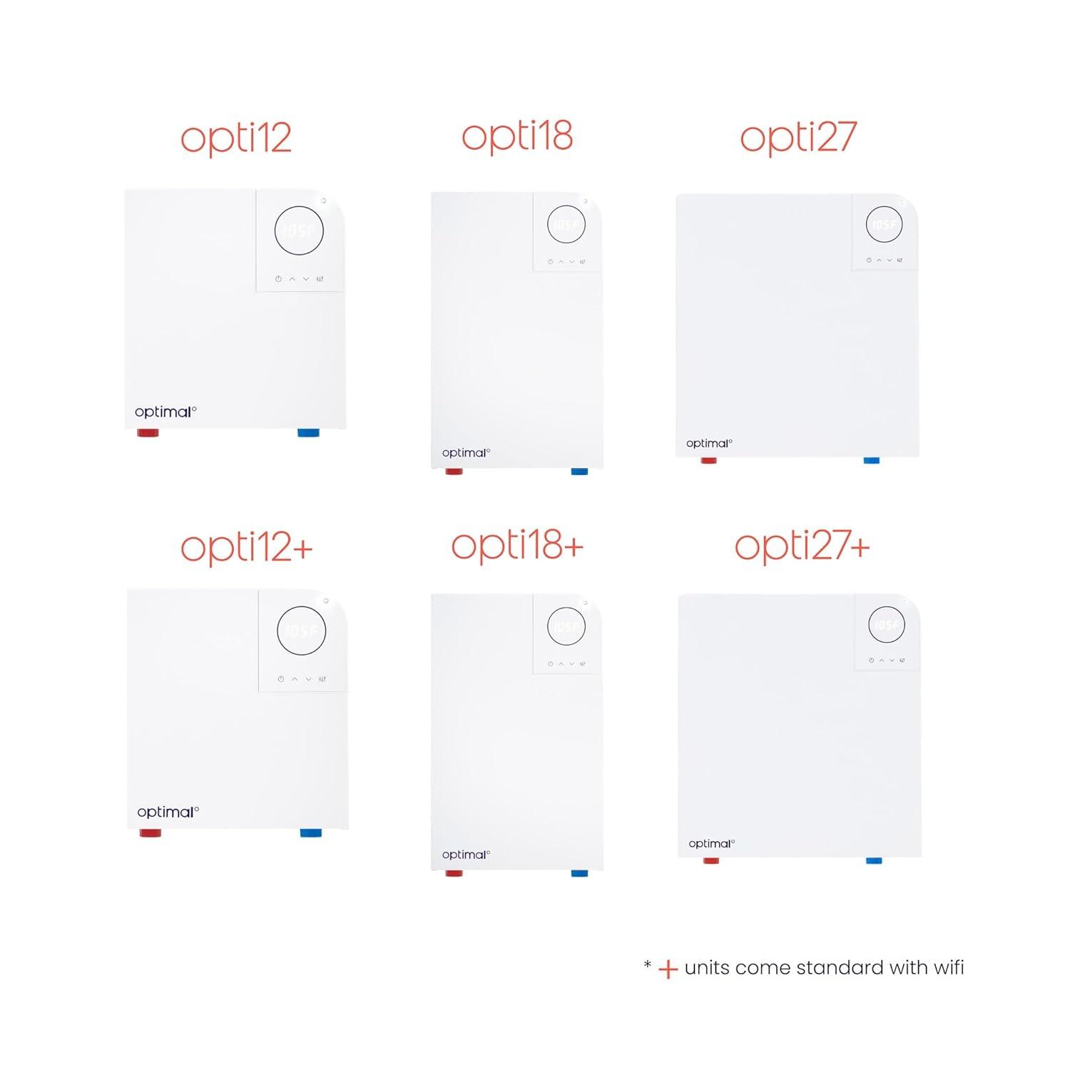 Optimal Calentador de Agua Eléctrico Inteligente sin Tanque de 12kw 2,5 GPM / Opti 12
