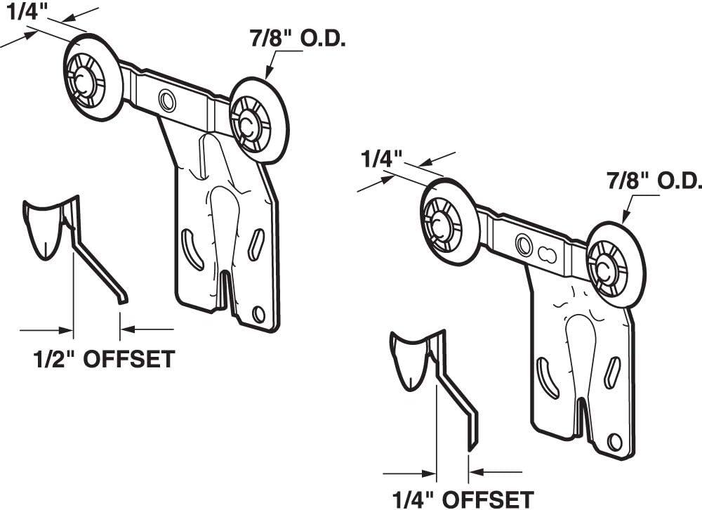 Sliding Closet Door Tandem Roller Kit (Set of 2)