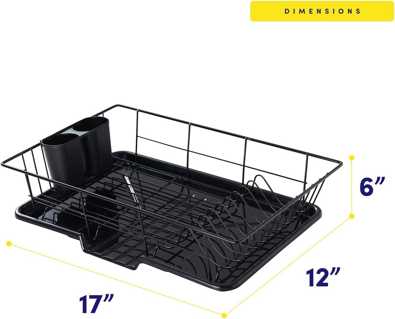 Red Barrel Studio® Steel 3-Piece Large Dish Drainer by Sweet Home Collection