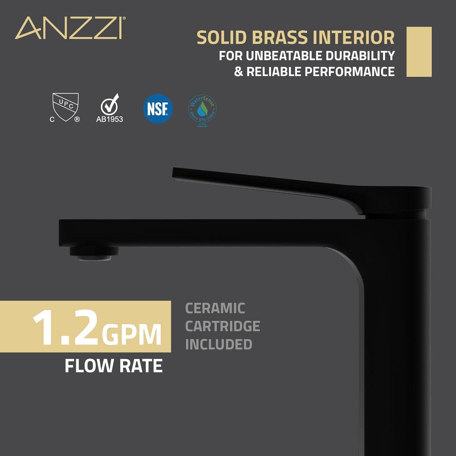 Single-Hole Single-handle Bathroom Faucet with Drain Assembly