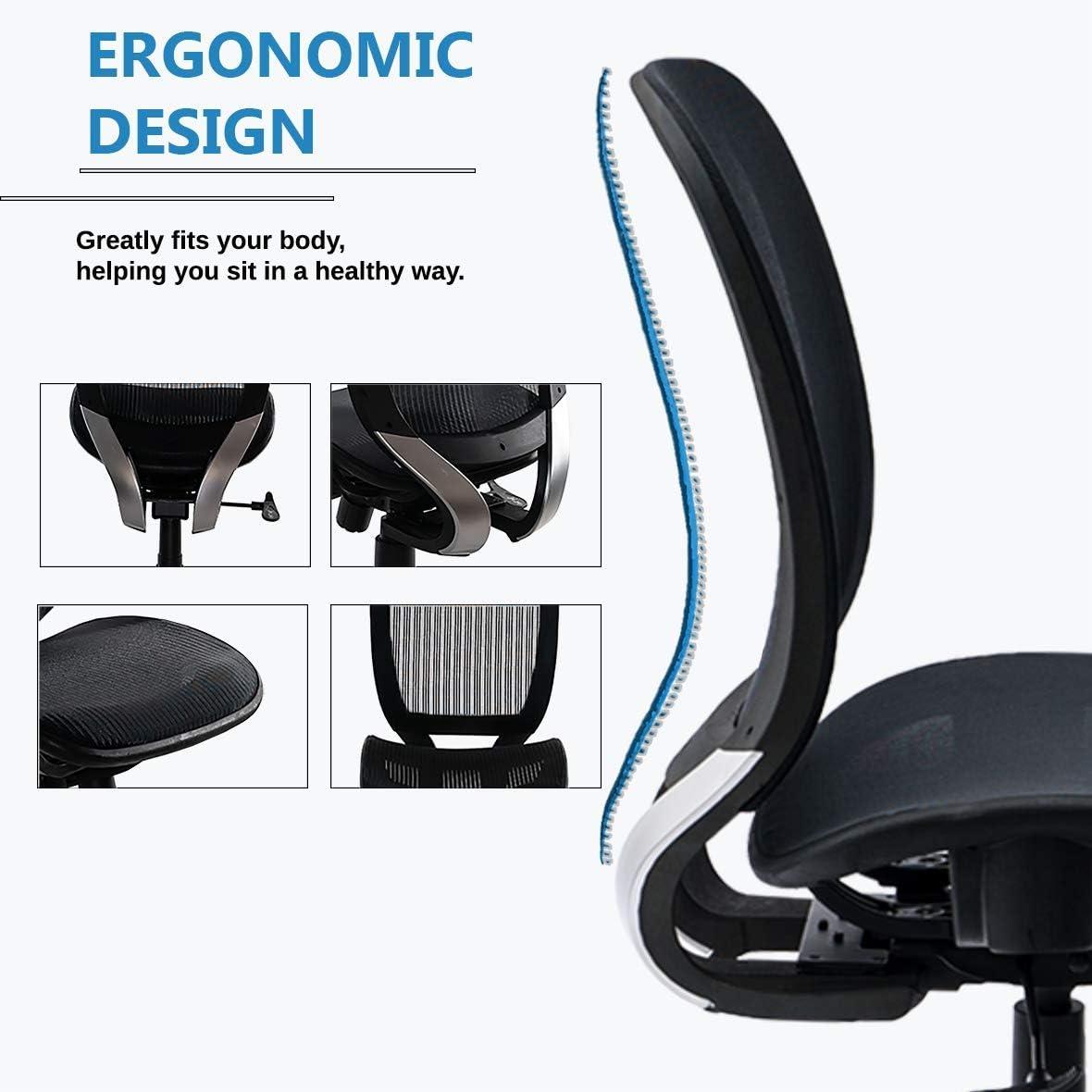 Ergomax Office  Fully Meshed Ergo Office Chair - Black