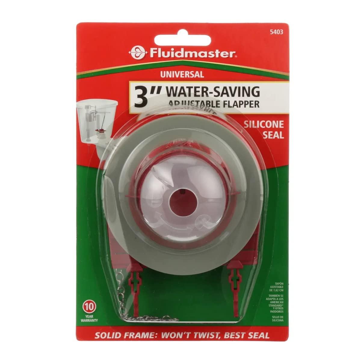 Fluidmaster 5403P4 Adjustable Water-Saving Long Life 3 inch Toilet Flapper
