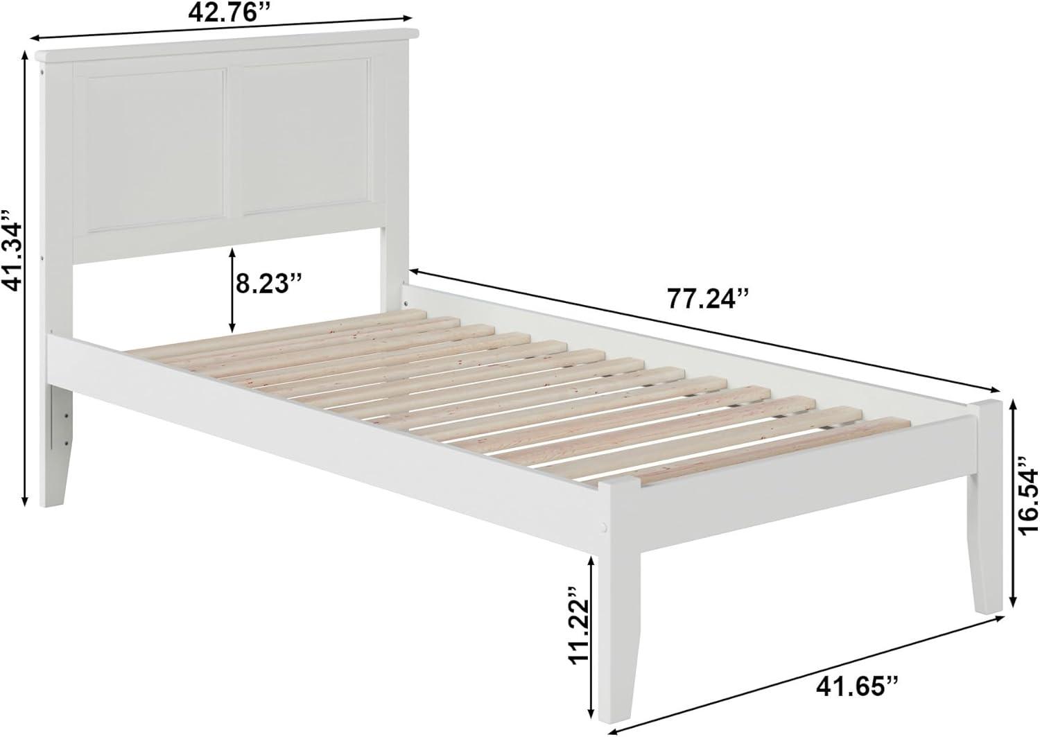 Madison Platform Bed with Open Foot Board in Multiple Colors and Sizes