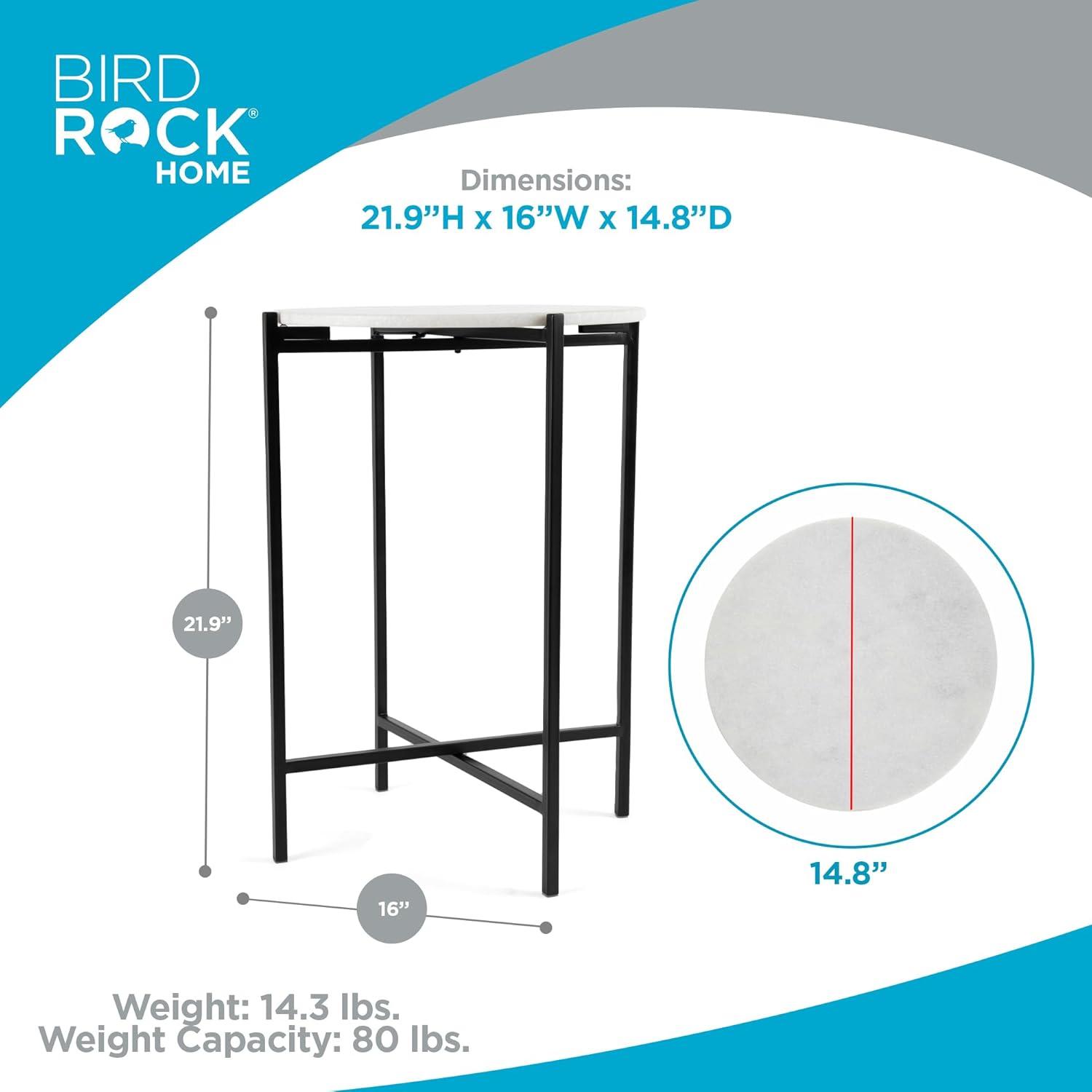 BirdRock Home Marble Tray Top End Table