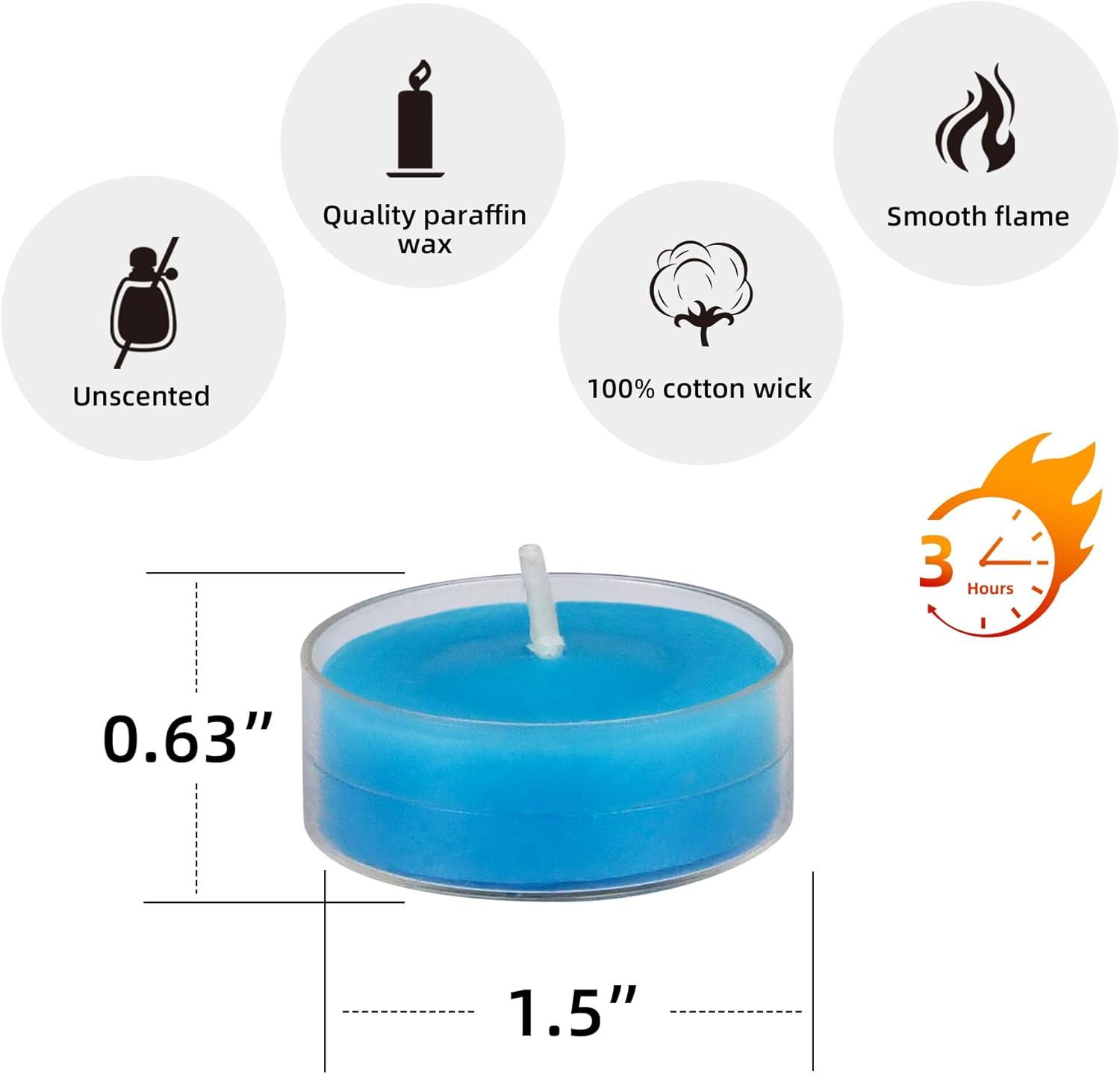 Unscented Tealight Candle with Metal Holder