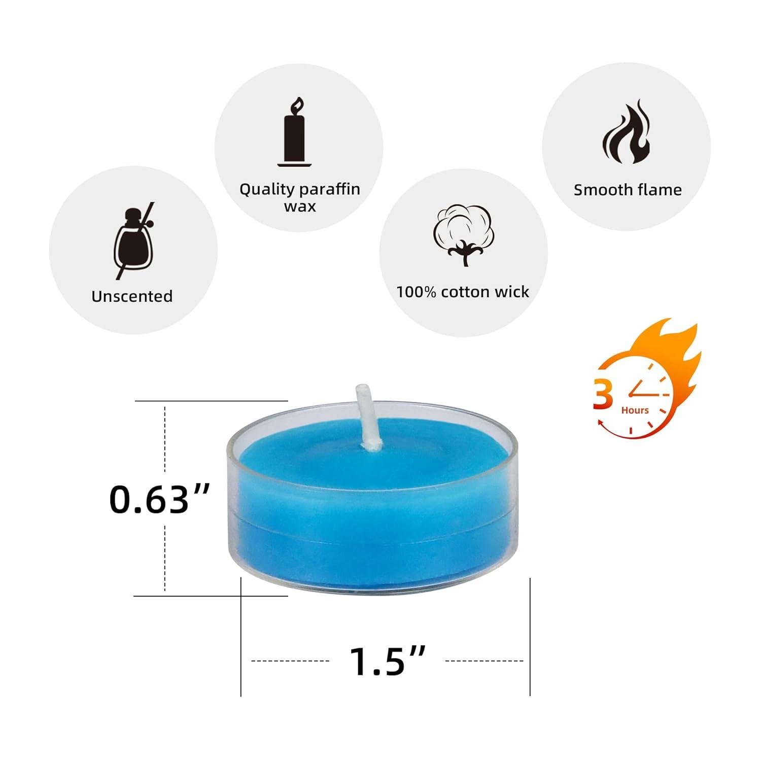 Unscented Tealight Candle with Metal Holder