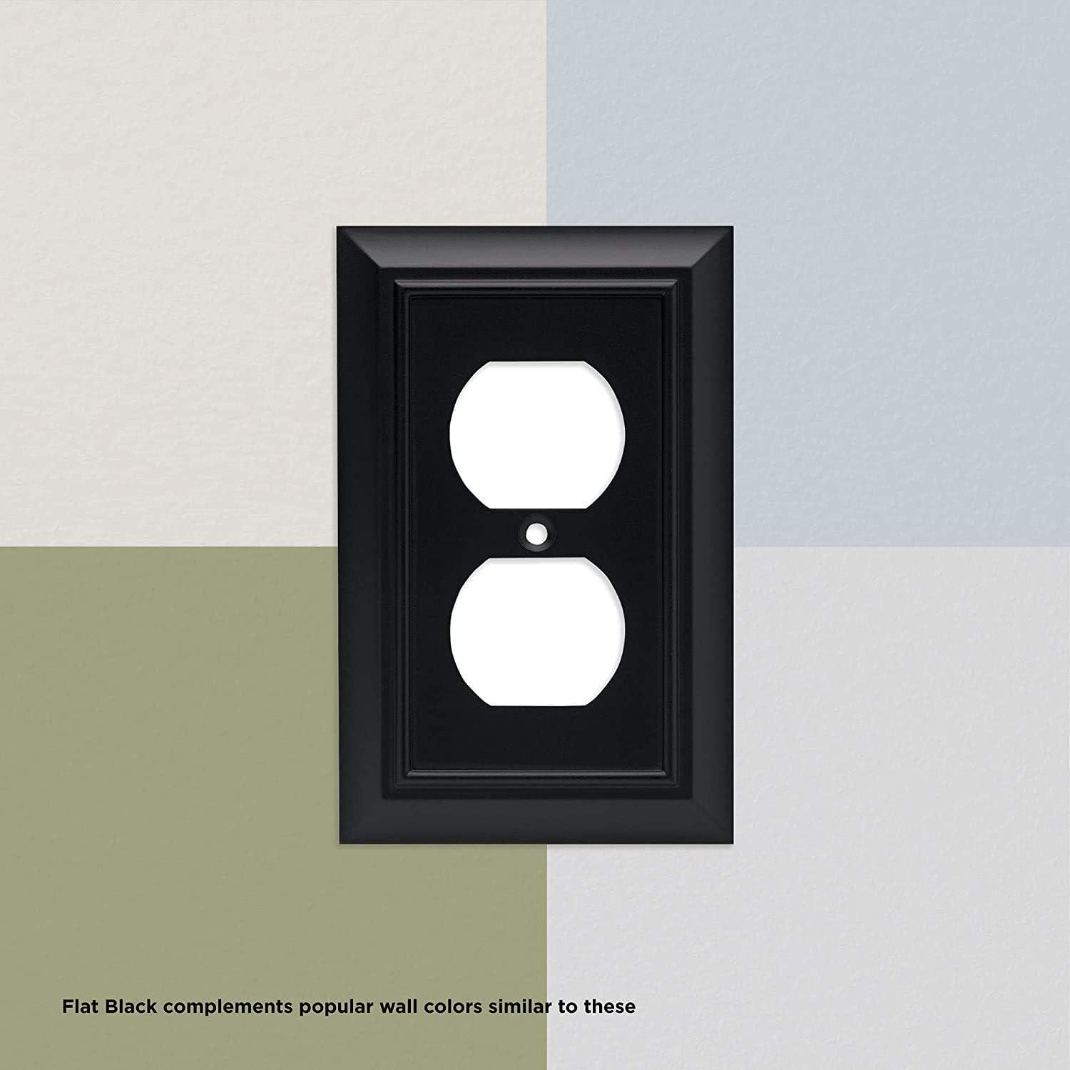 Architectural 2-Gang Duplex Outlet / Toggle Light Switch Combination Wall Plate