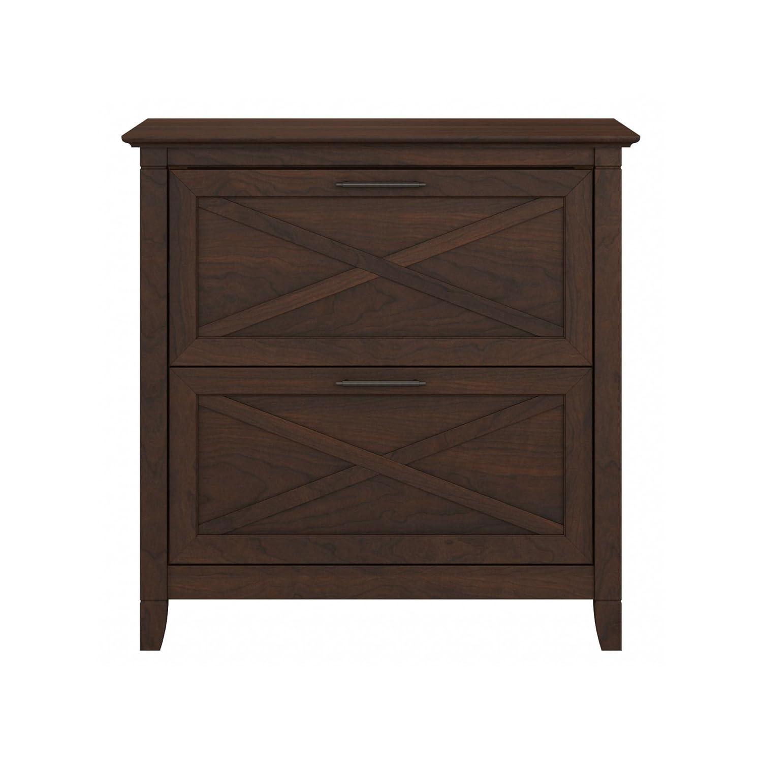 2 Drawer Key West File Cabinet Bing Cherry - Bush Furniture: Wood Composite, MDF Frame, 30"H x 30"W
