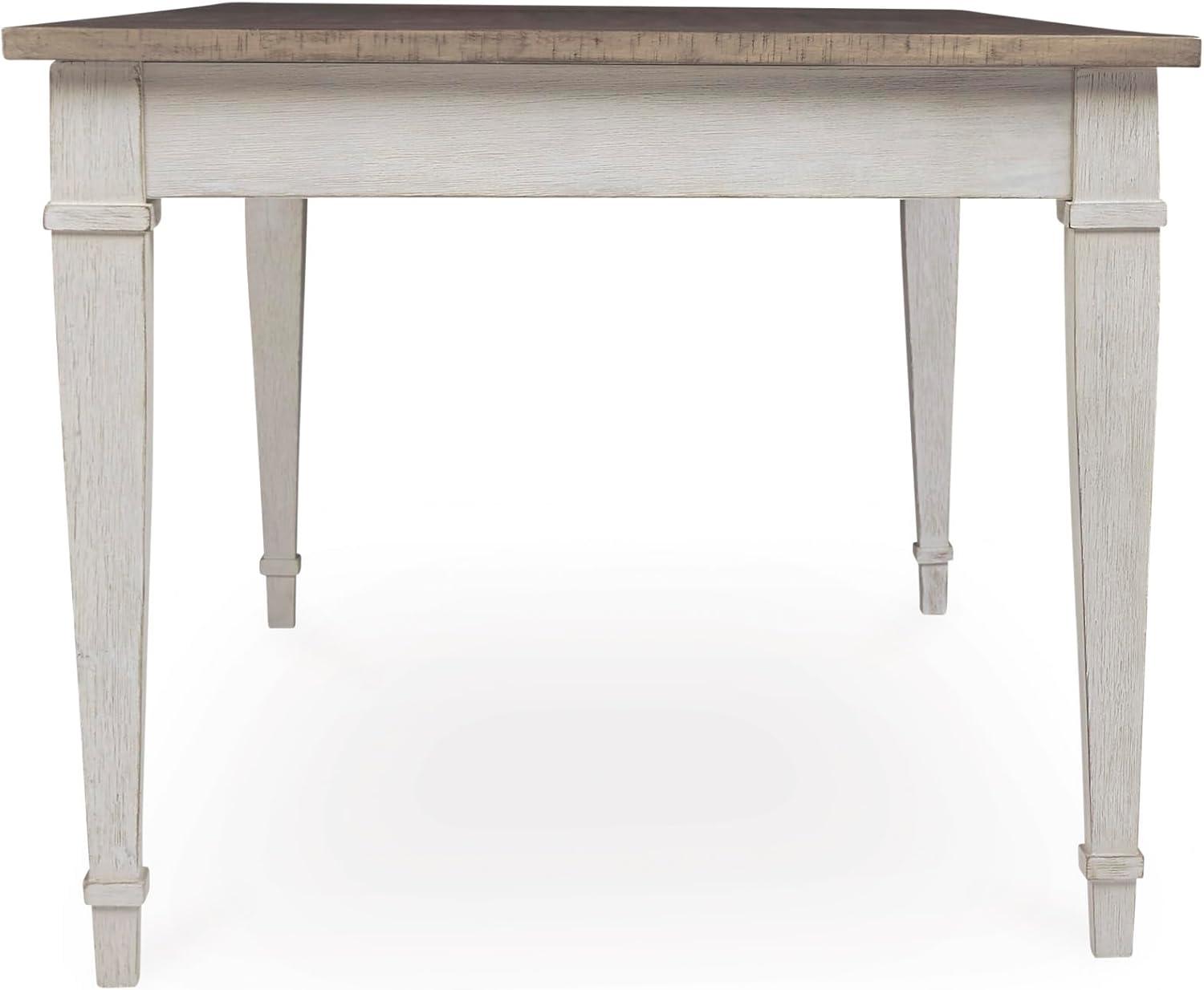 Signature Design by Ashley Casual Skempton Dining Table, White/Light Brown