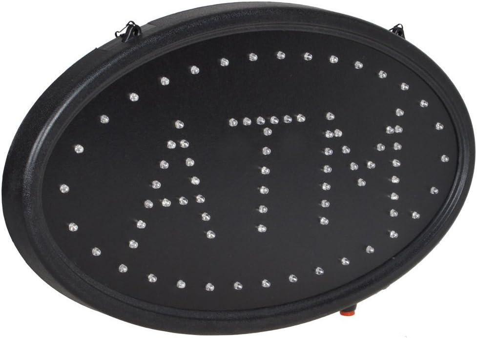 Boshen Led ATM Signs Decor for Bank Business Mart Shop Store Bar Cafe Now Open Sign Display On/Off Switch + Chain (19" Lx 10"W(Oval"ATM"))