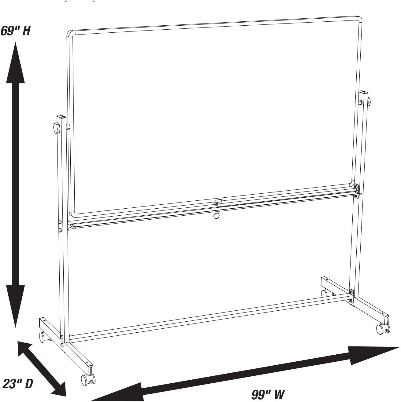 Inbox Zero Mobile Double Sided Magnetic Whiteboards - Multiple Sizes