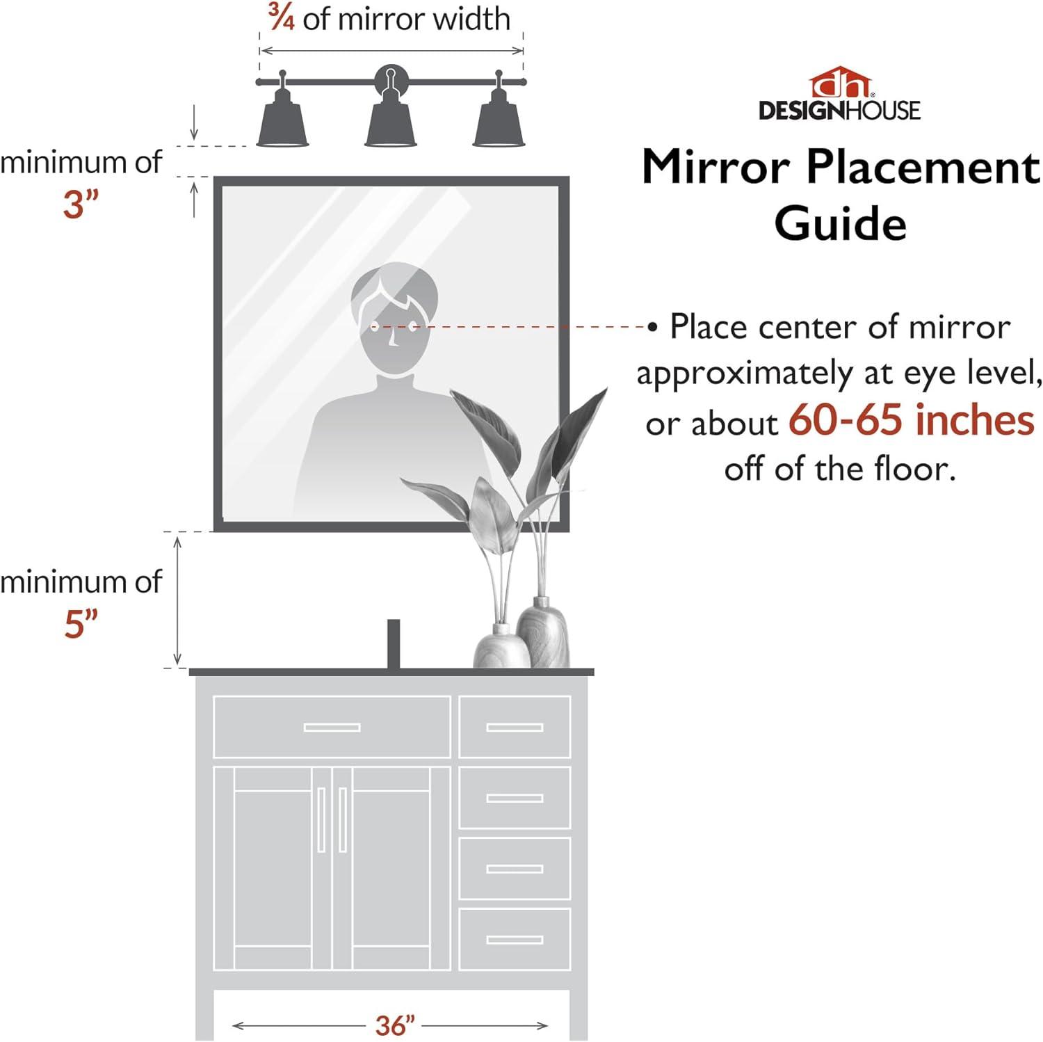 Elegant Isla 24" x 36" Gold Metal Framed Rectangular Wall Mirror