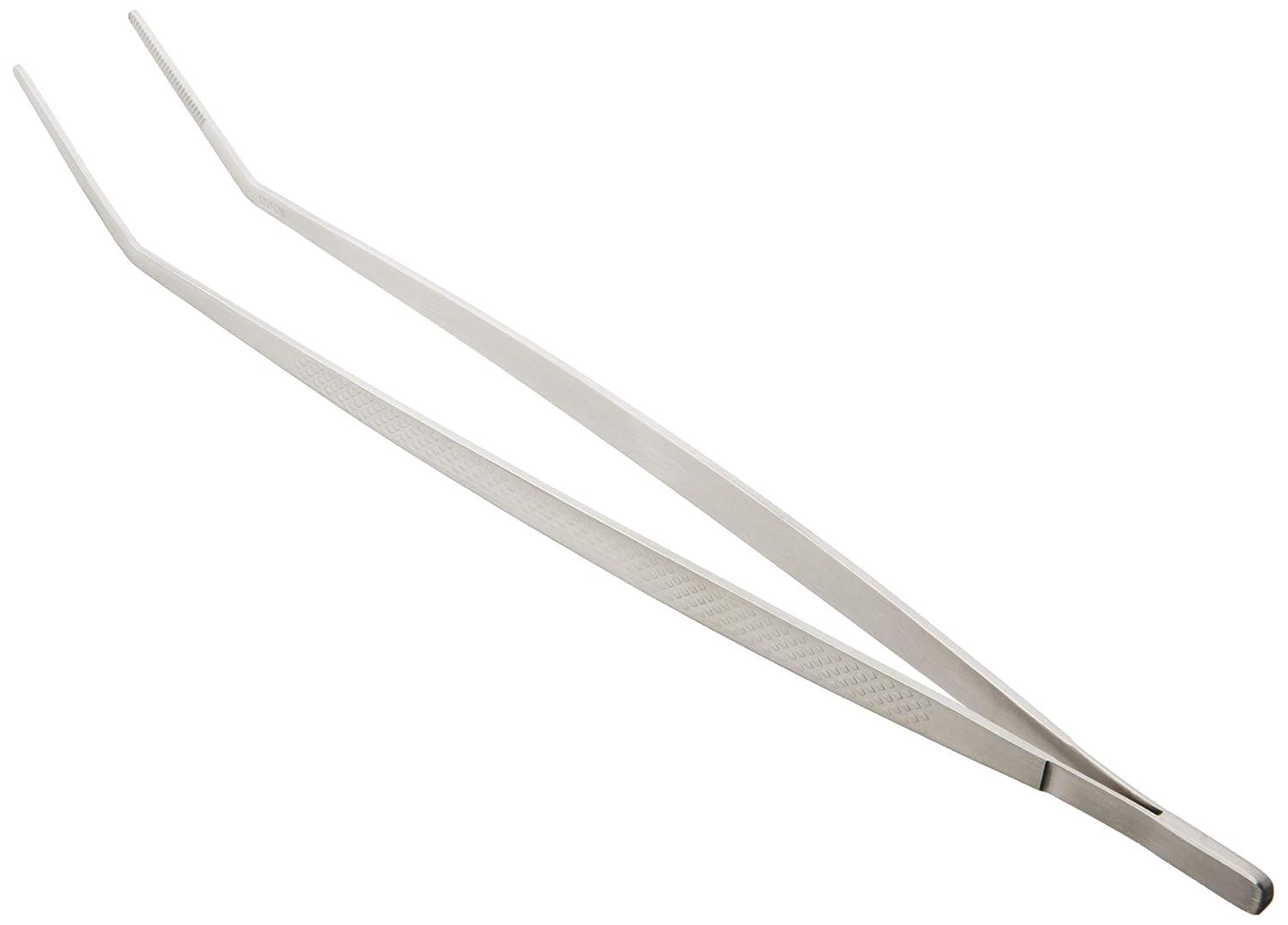 Mercer Culinary Straight Precision Plus Chef Plating Tong, 11-3/4 Inch, Stainless