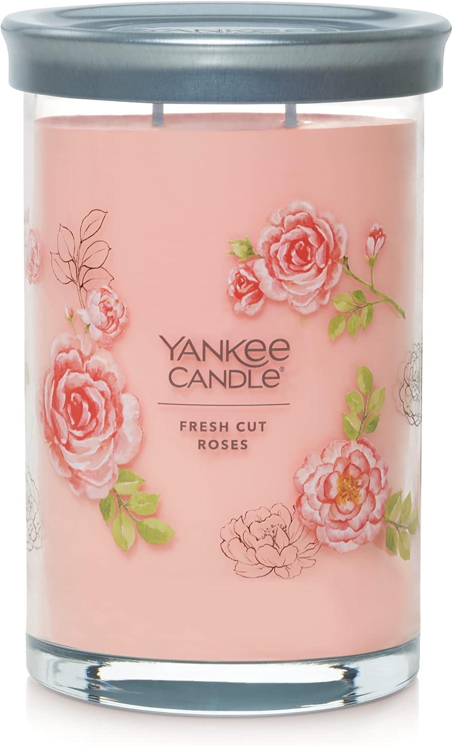 Yankee Candle Signature Large 2-Wick Candle, Fresh Cut Roses, 20 oz