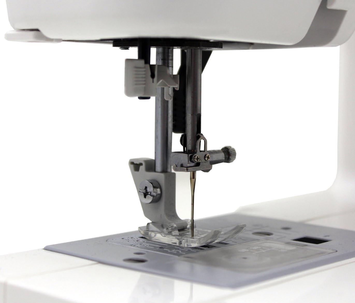 White Computerized Sewing Machine with Automatic Needle Threader