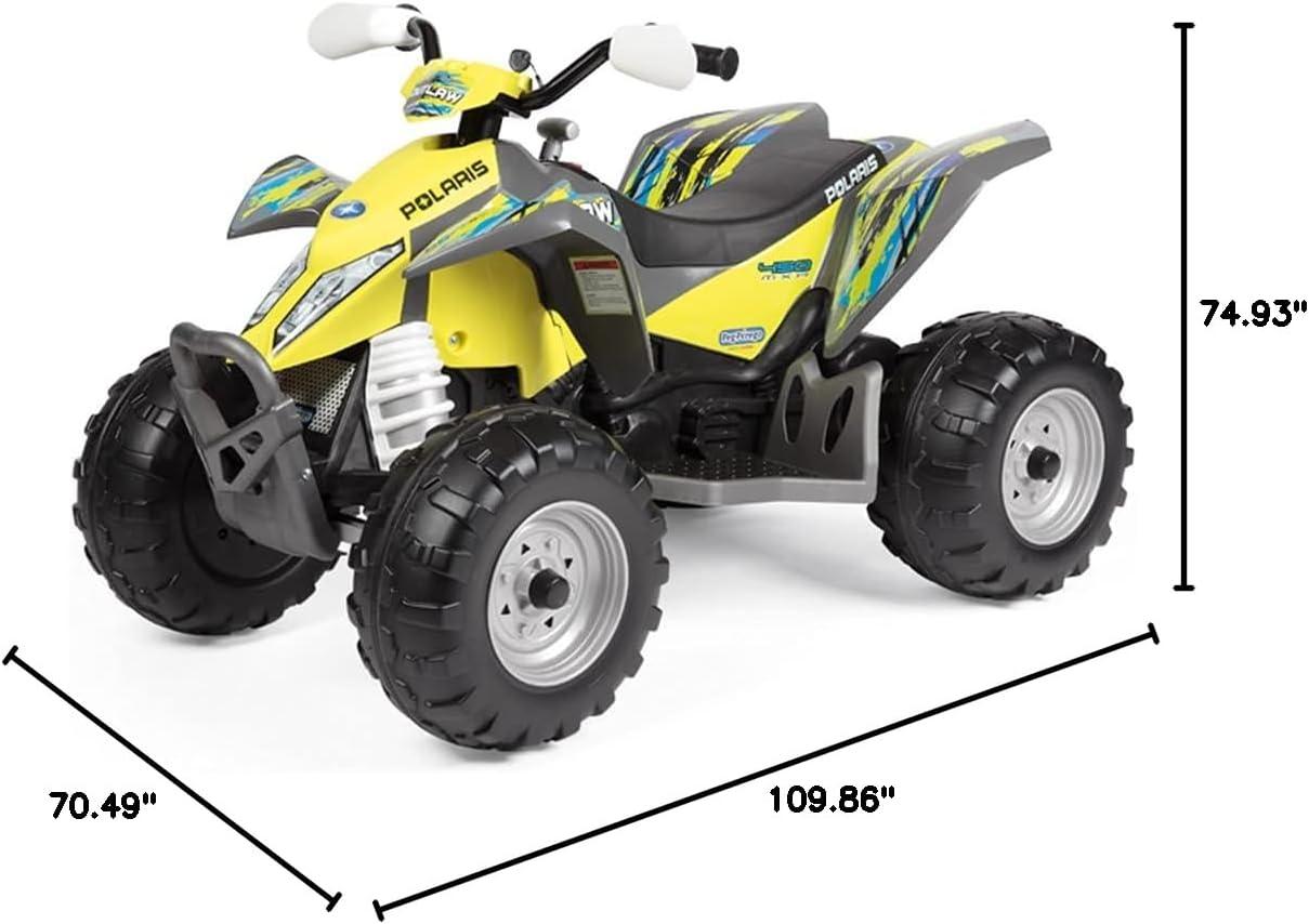 Peg Perego Polaris Outlaw Citrus 12 Volt Ride on ATV