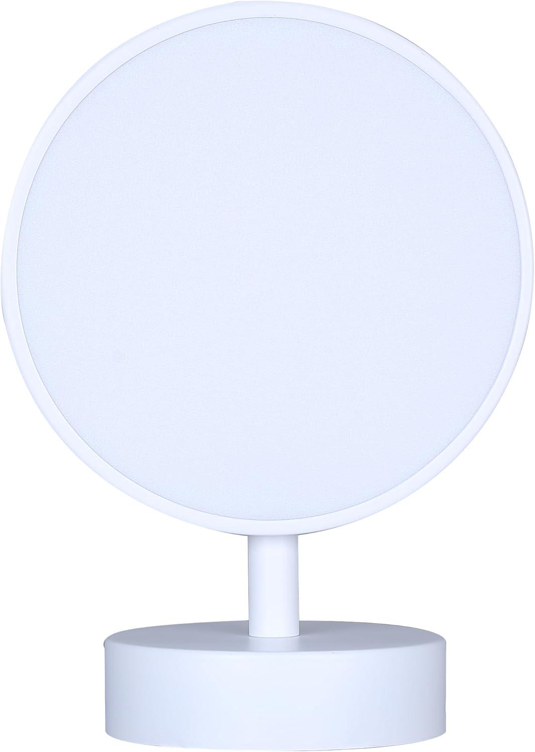 ZARIA 8 in. 1-Light White Integrated LED Wall-Light with White Metal Shade