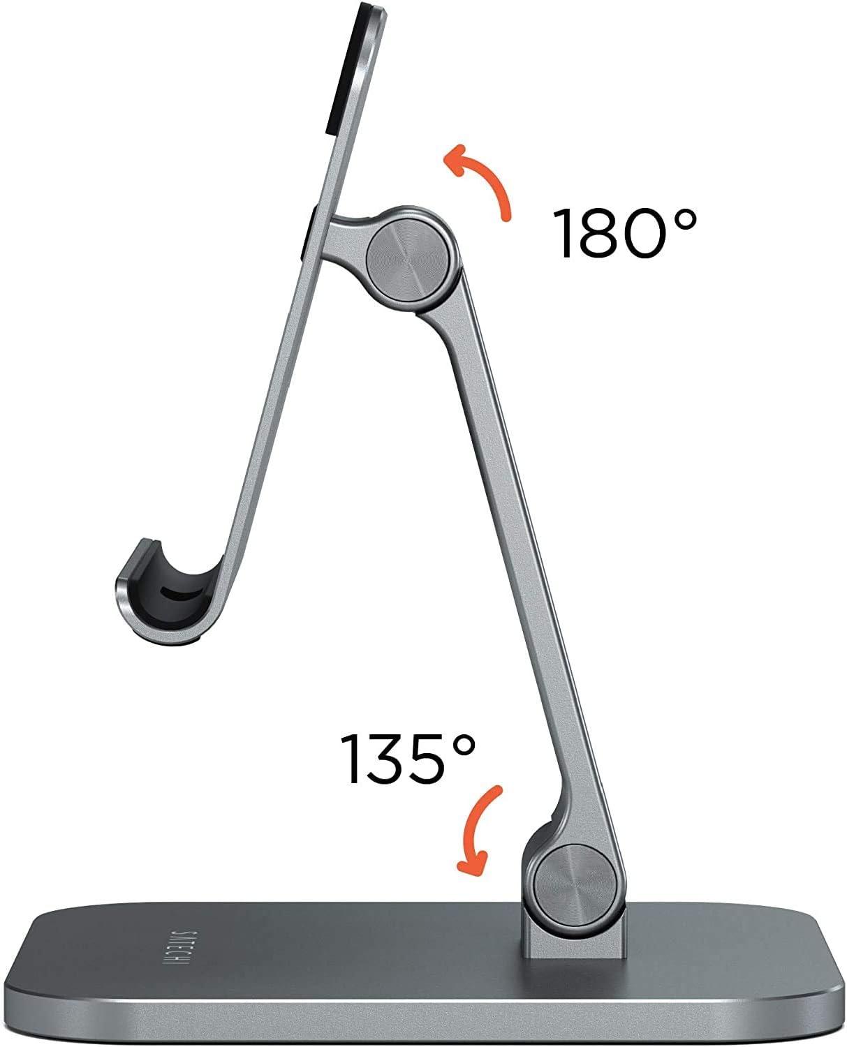 Adjustable Aluminum Desktop Stand for Tablets and Phones