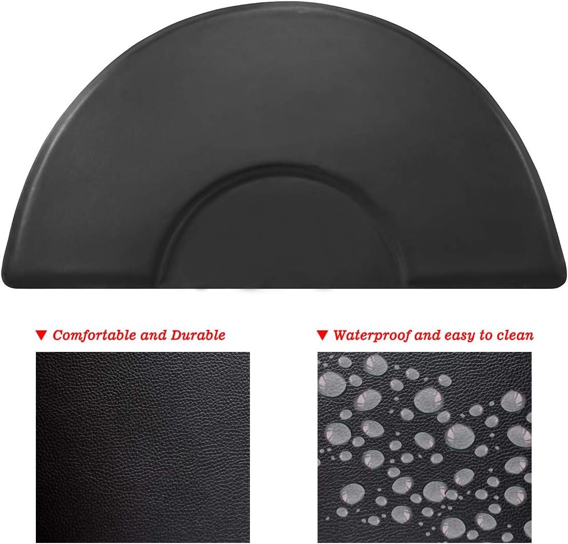 1 Inch Thick Barber Cutting Chair Salon Floor Mats for Beauty Hair Stylist Station Anti Fatigue (Black, 5 Ft × 3 Ft Rectangle)