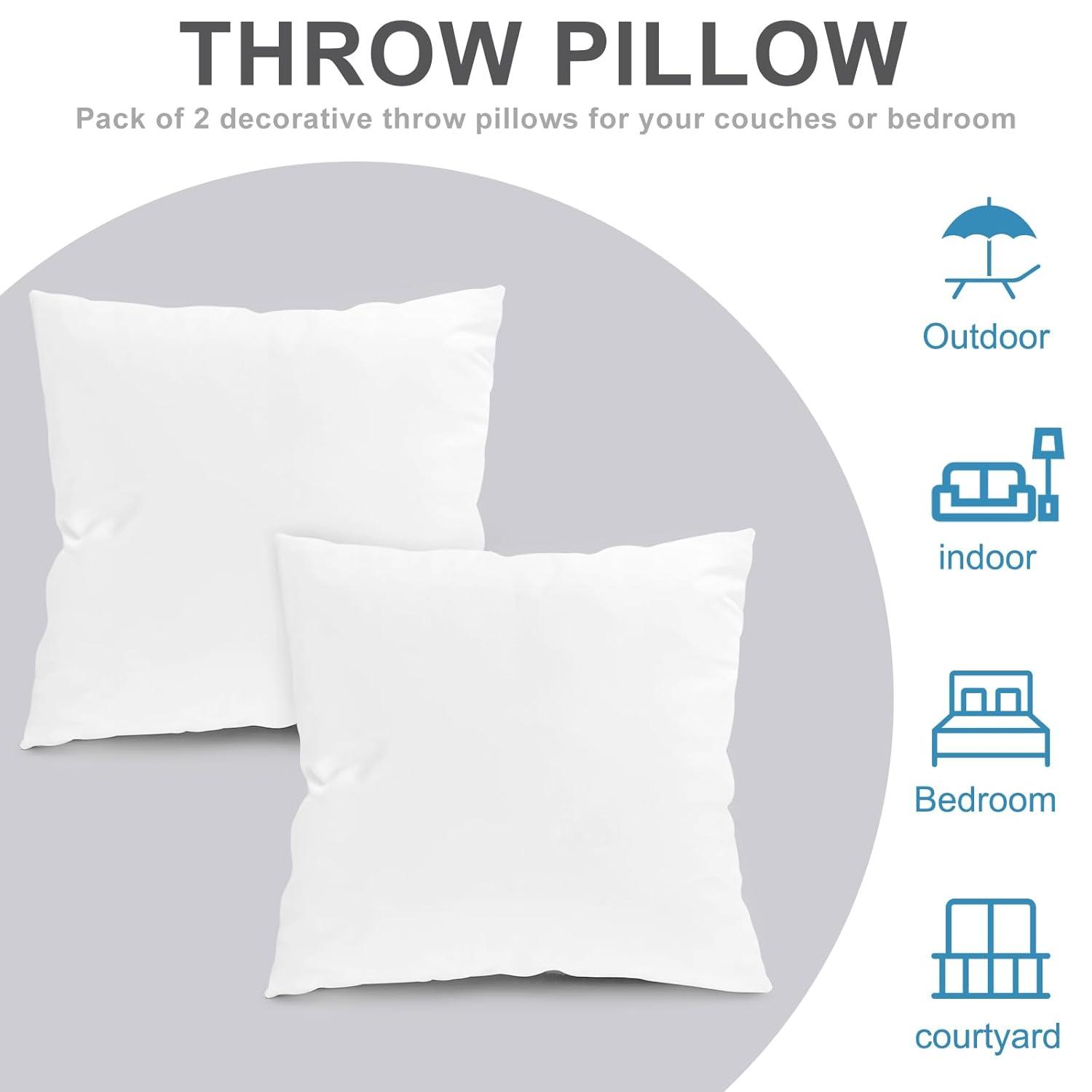 Nestl Throw Pillow Inserts, 24"x24", White