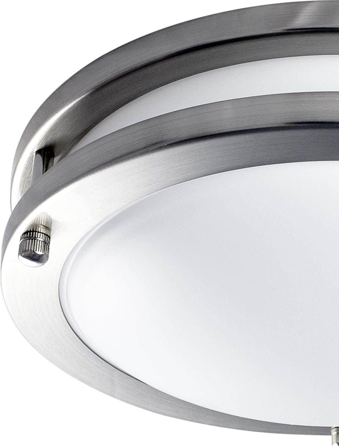 10 Inch Chrome Glass LED Flush Mount Ceiling Light