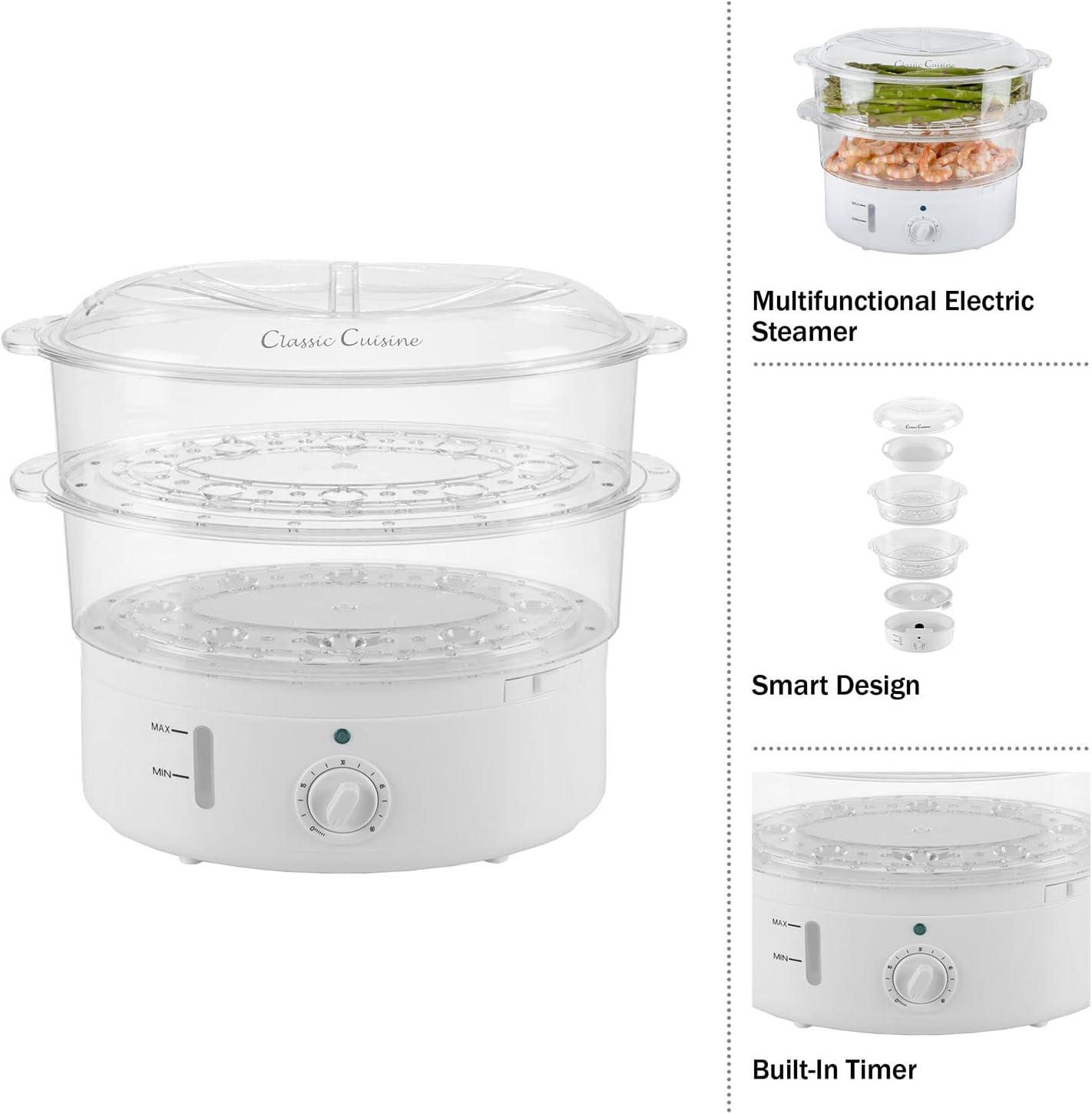 Vegetable Steamer Rice Cooker (White) by Classic Cuisine