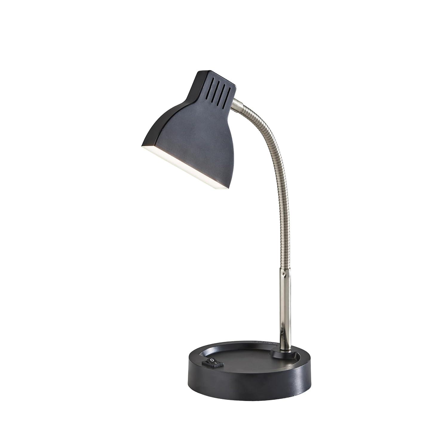Adesso Slender Desk Lamp: Energy-Efficient 4W LED, Adjustable Gooseneck, ETL Listed, Modern Style