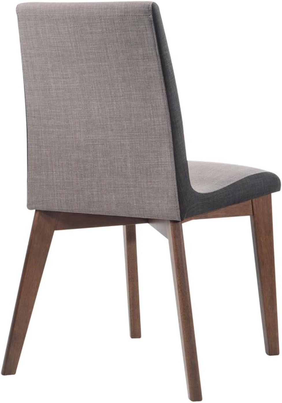 Redbridge Upholstered Side Chairs Grey and Natural Walnut (Set of 2)