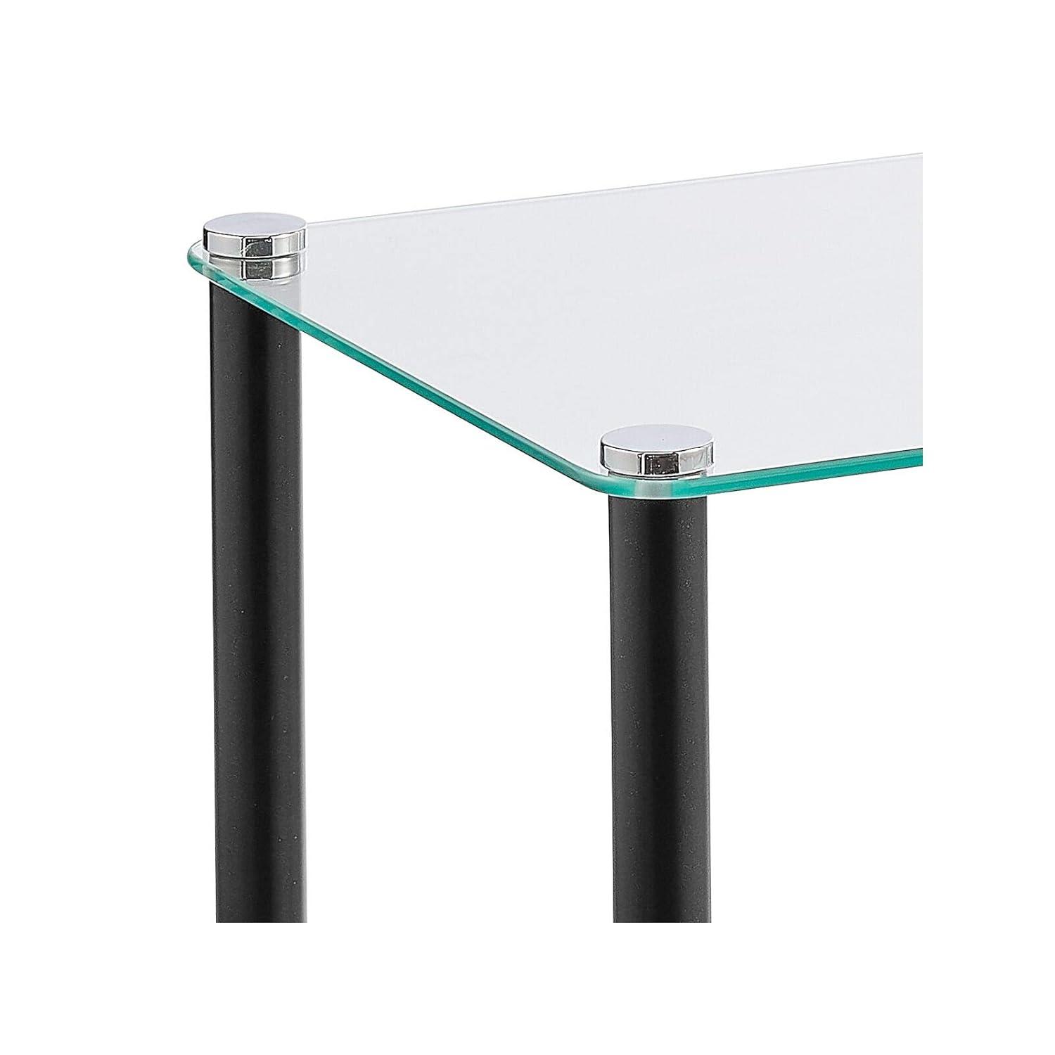 mDesign mDesign 4-Tier Glass/Metal Standing Shelf Organizer Display Unit