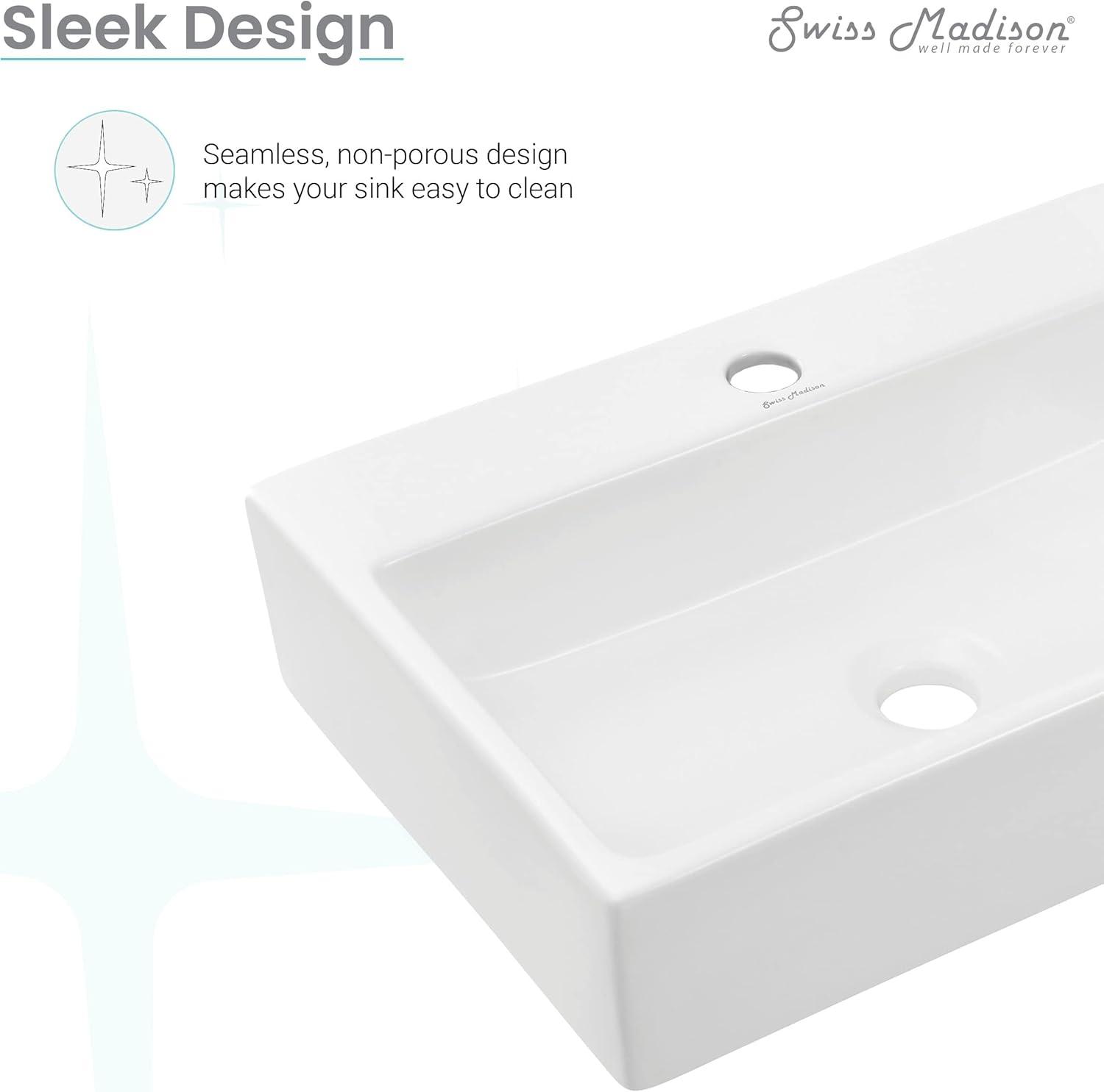 Claire 20 Rectangle Ceramic Vessel Sink