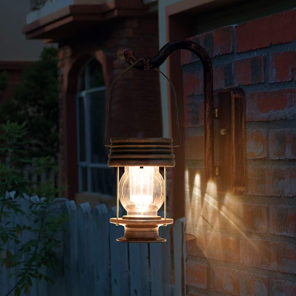 Vintage Bronze LED Solar Pathway Lanterns, 2-Pack