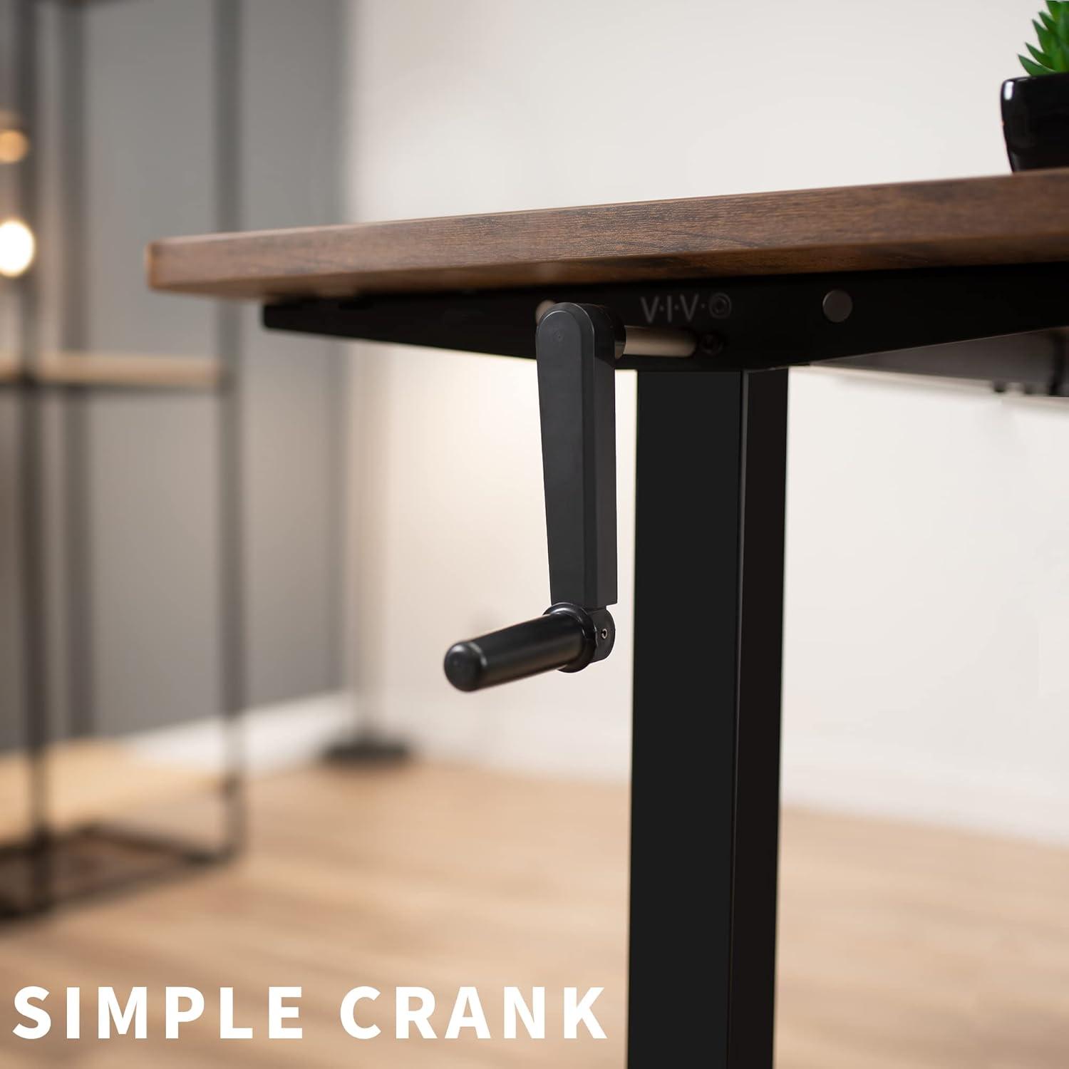 Compact Crank Height Adjustable Desk Frame